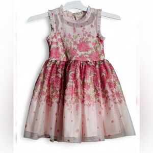 Zenzi Girls' Sleeveless 'Floral' Tulle Dress - Blush Pink XS. NWT